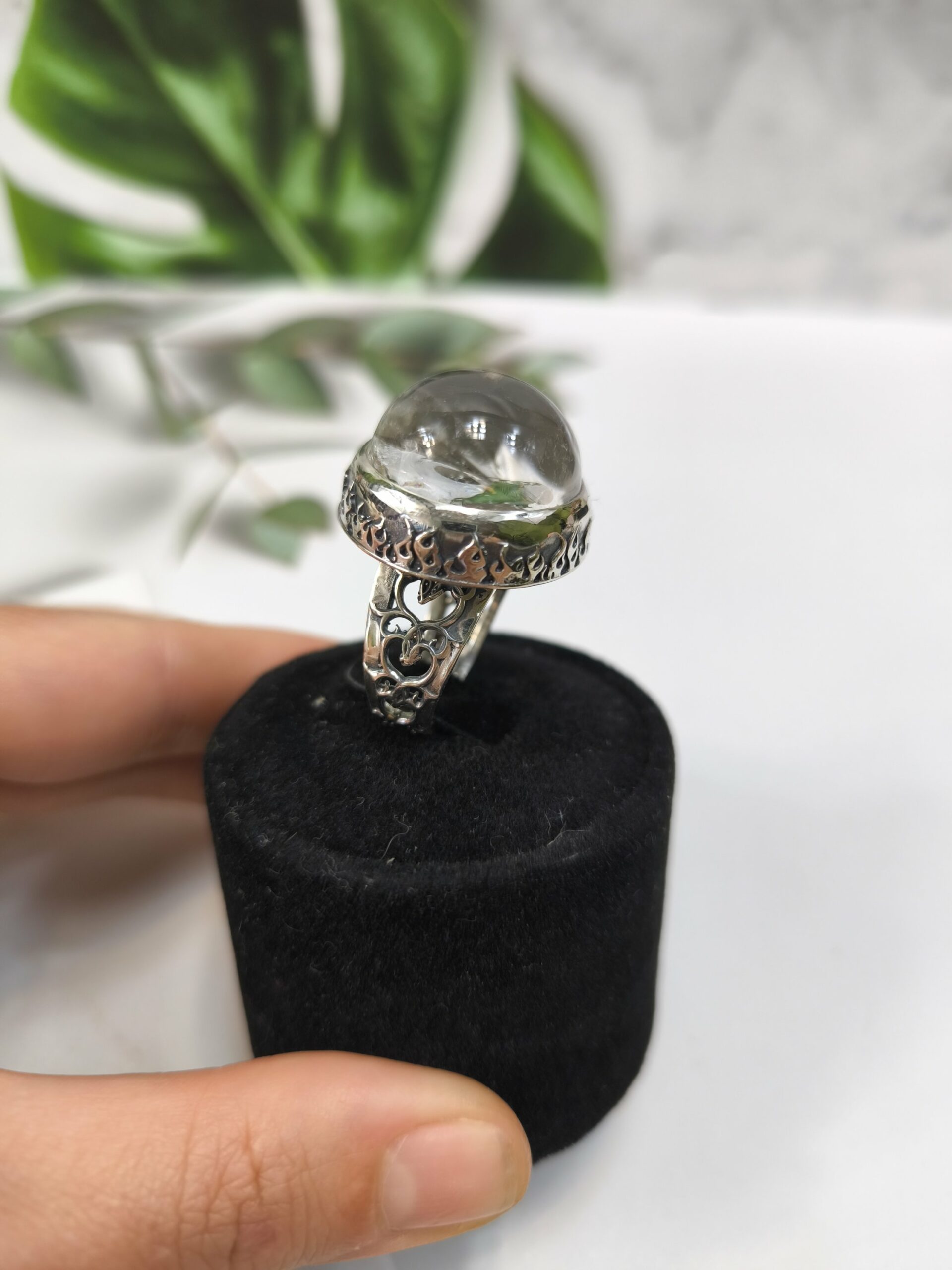 Кольцо с Радужным Кварцем