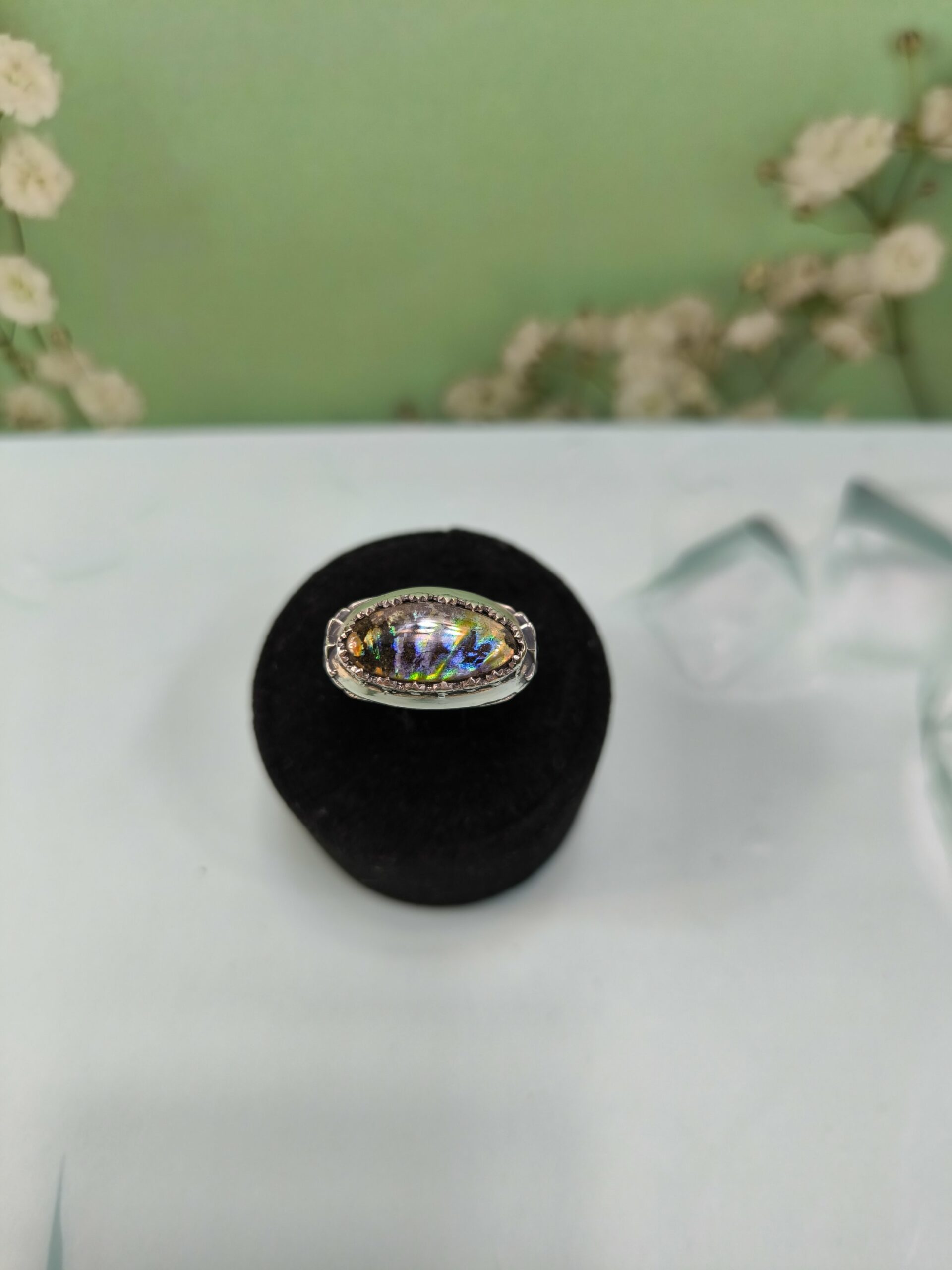 Кольцо с Аммолитом #21