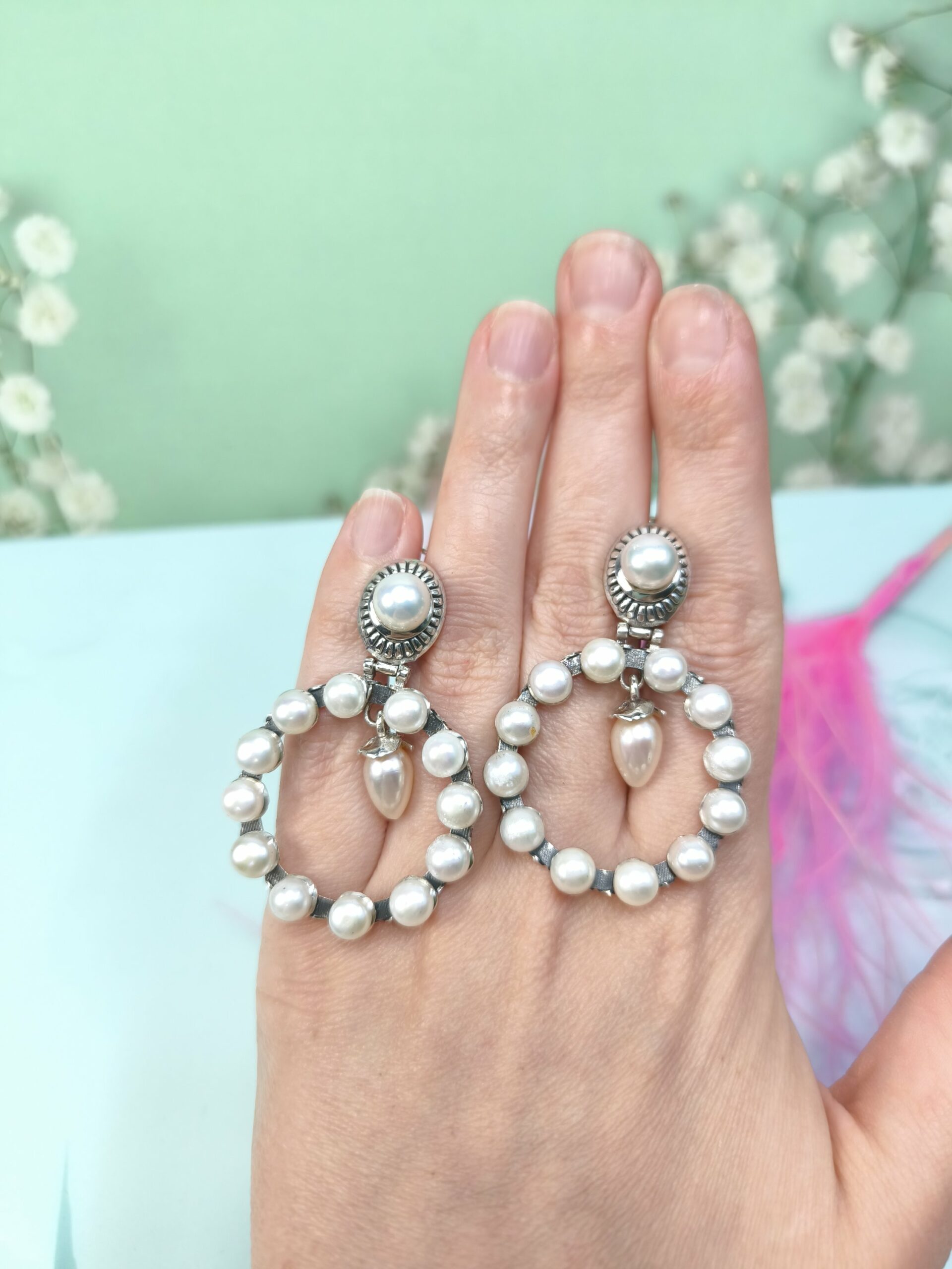 Серьги Жемчужный Коктейль