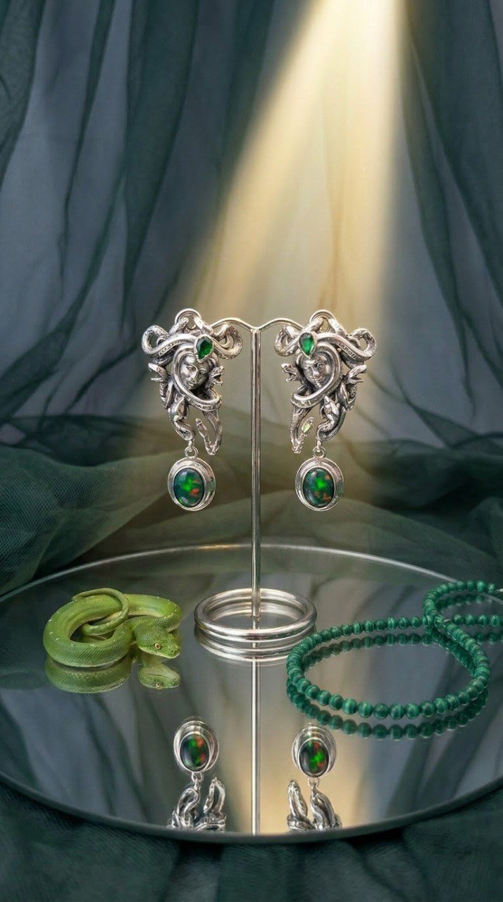 Серьги “Медуза Горгона”