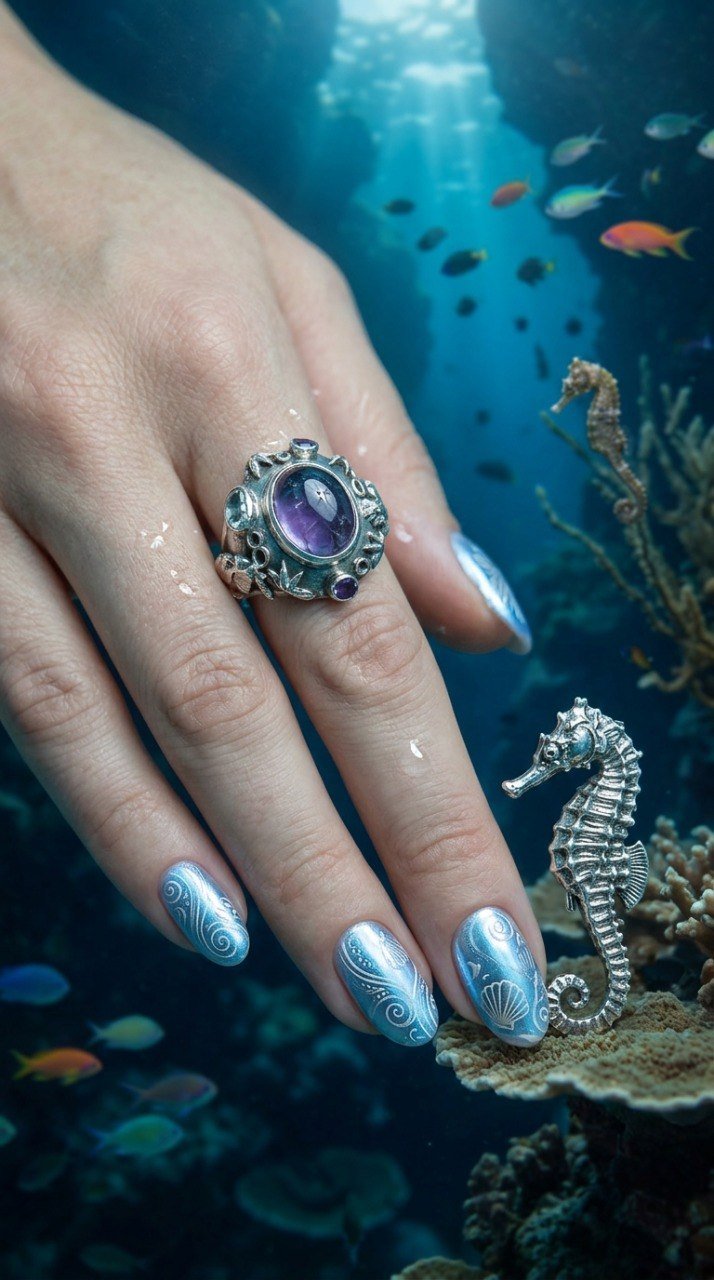 Кольцо ” Морские Коньки”