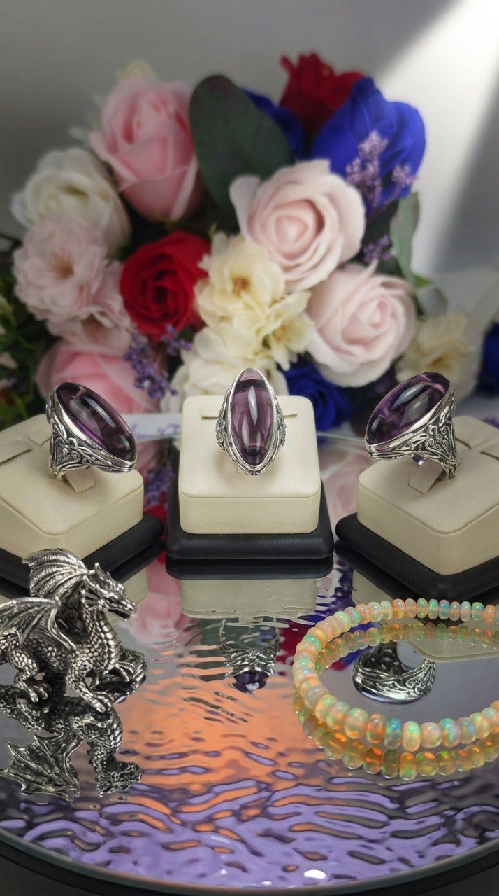 Кольцо ” Герцогиня” Аметист .