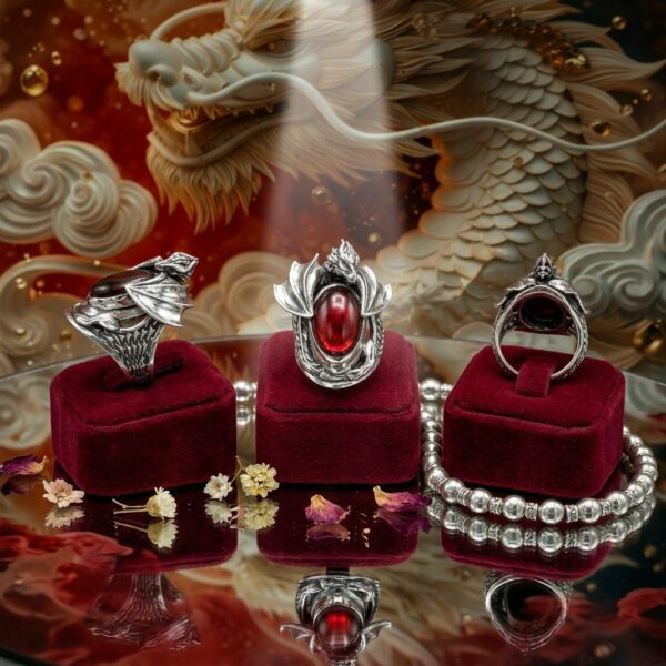 Кольцо ” Дракон” Аммолит.