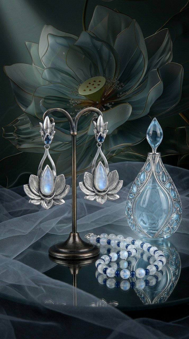 Серьги “Лотосы”