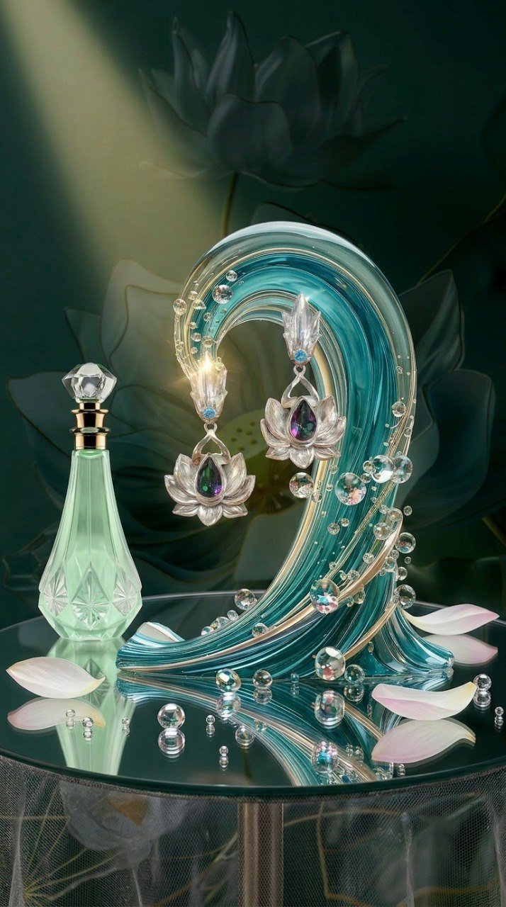 Серьги “Лотосы”