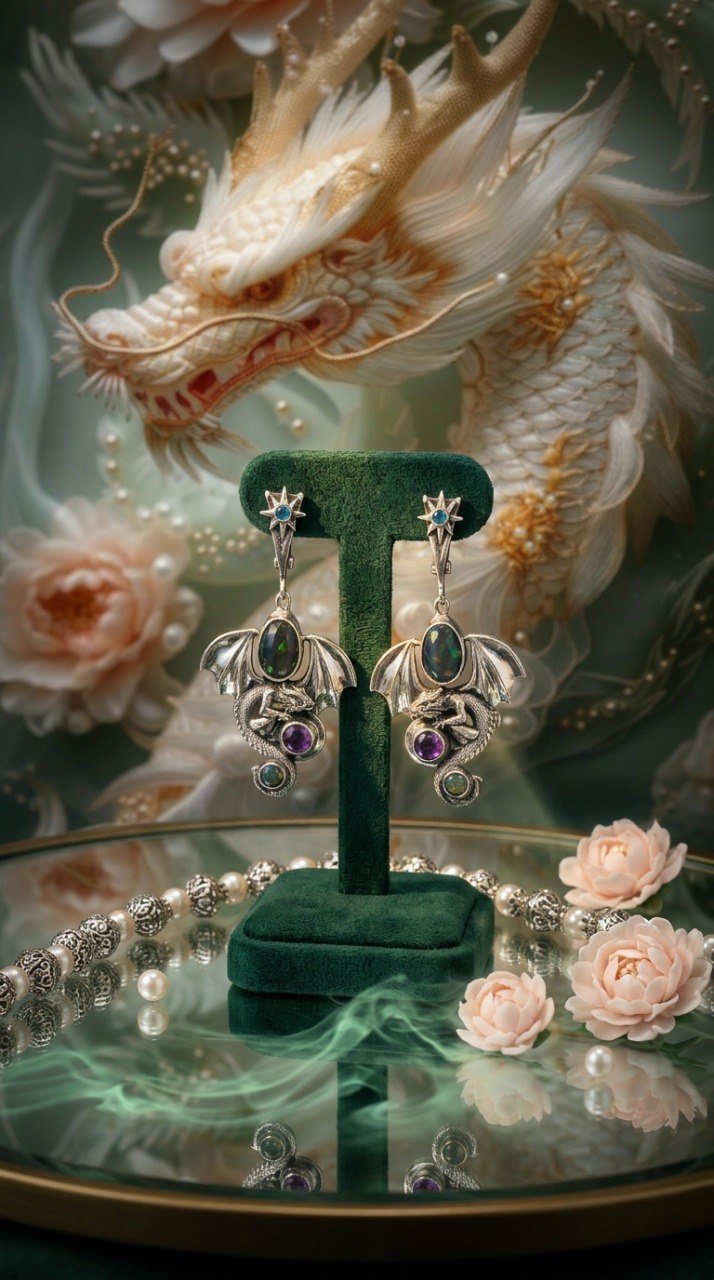 Серьги ” Драконы”