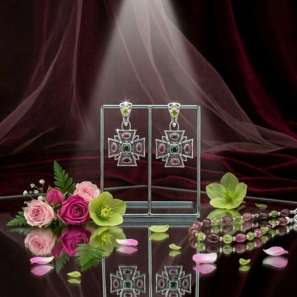 Серьги “Мальтийский крест”