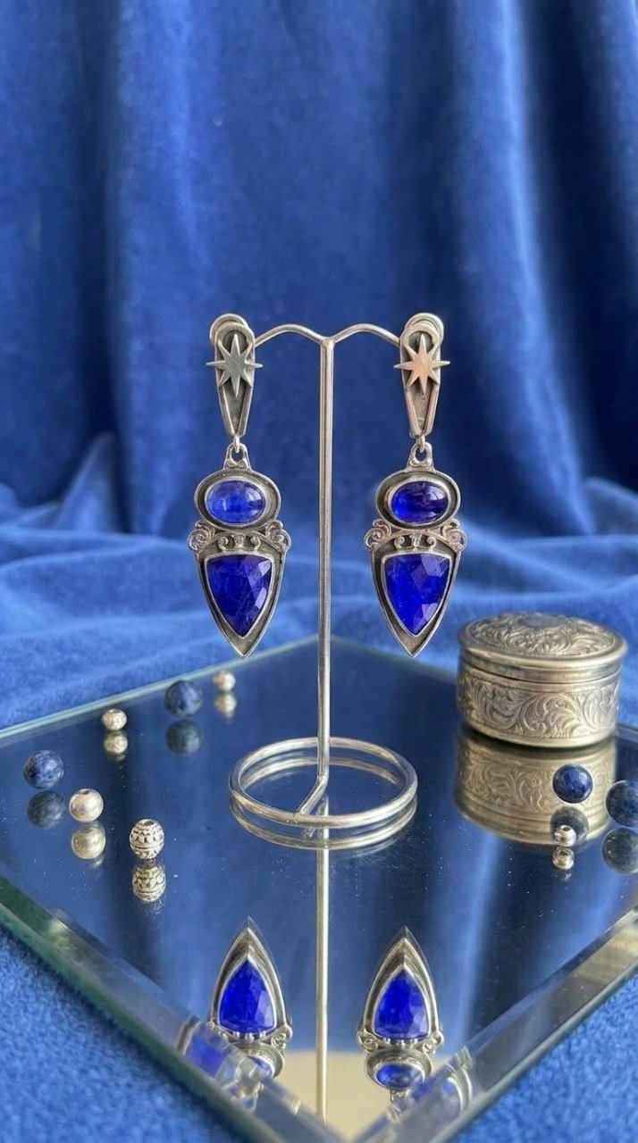 Серьги “Синяя звезда”