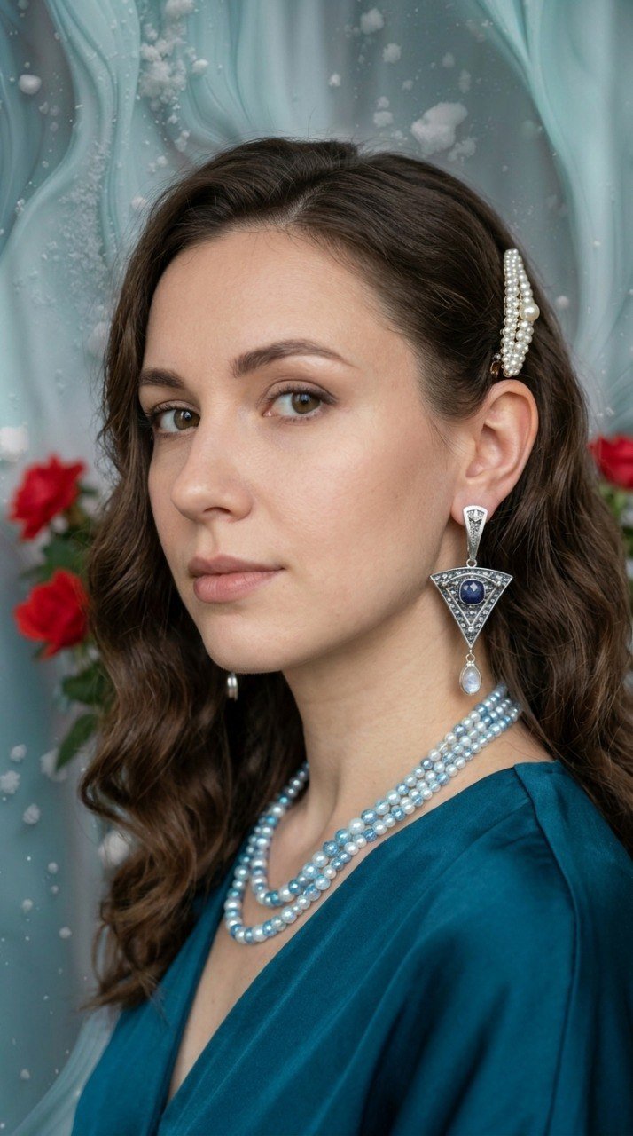 Серьги “Веер”