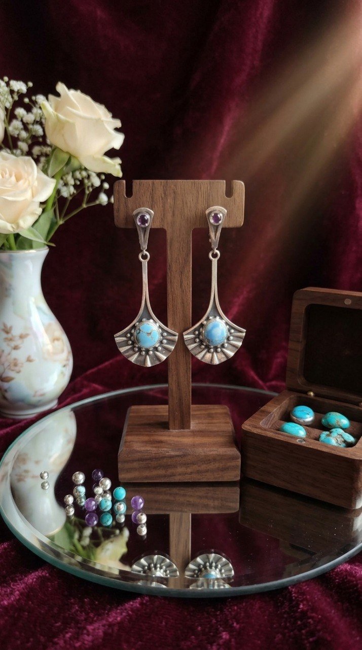 Серьги “Веер”