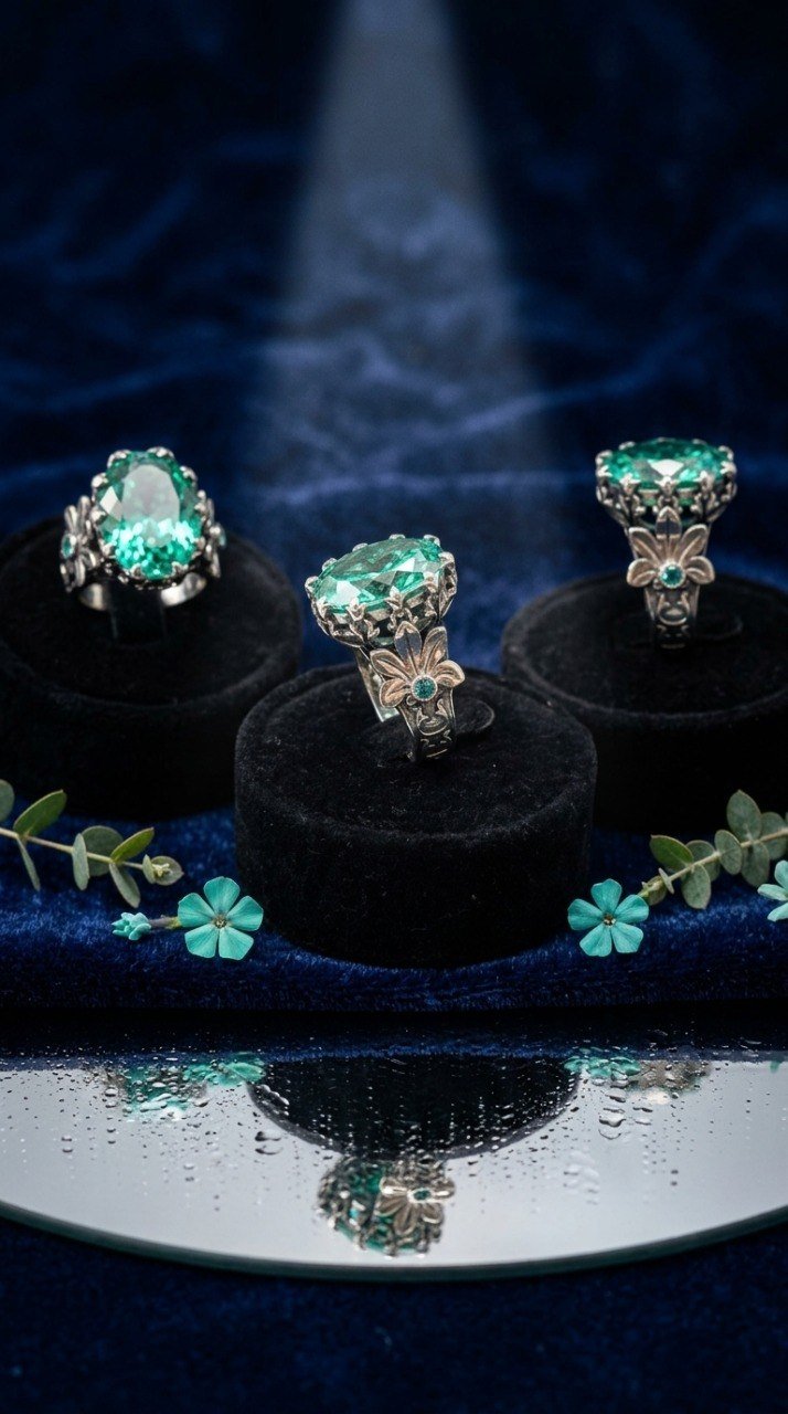 Кольцо “Изумрудный Лотос”