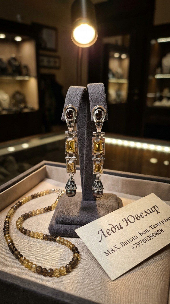 Серьги “Лимонный мусс”