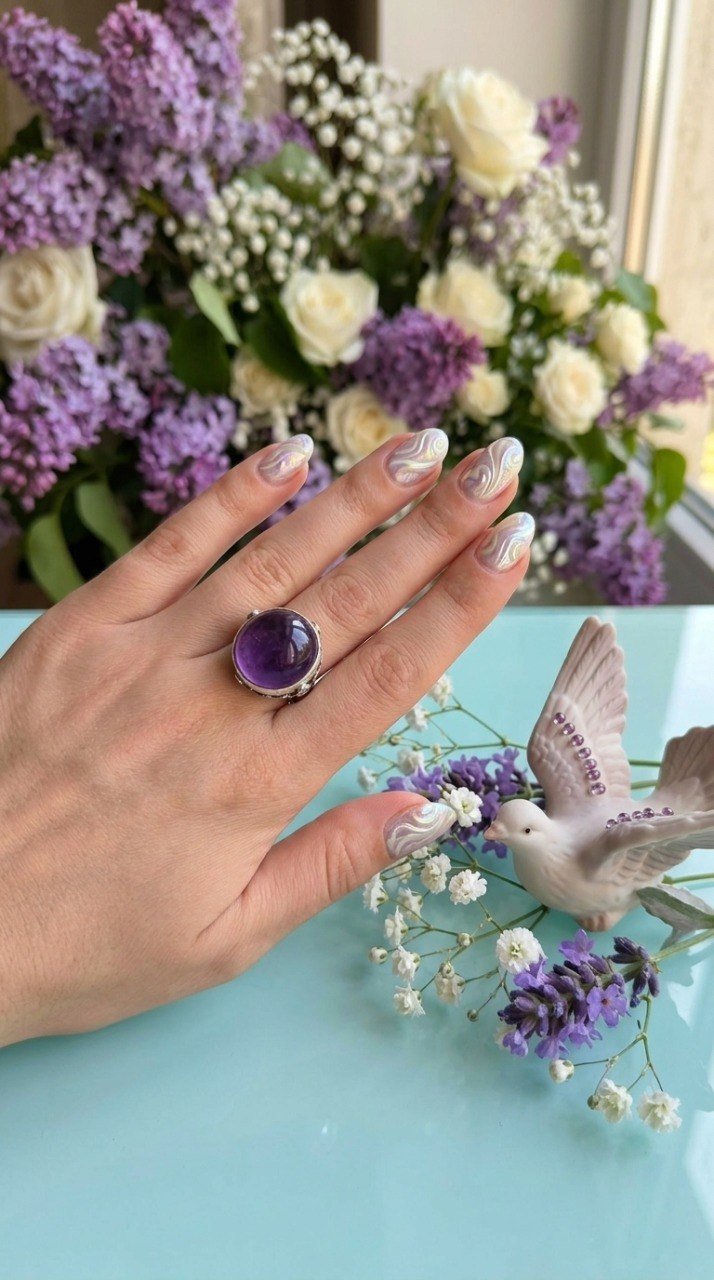 Кольцо “Сиреневый сон”